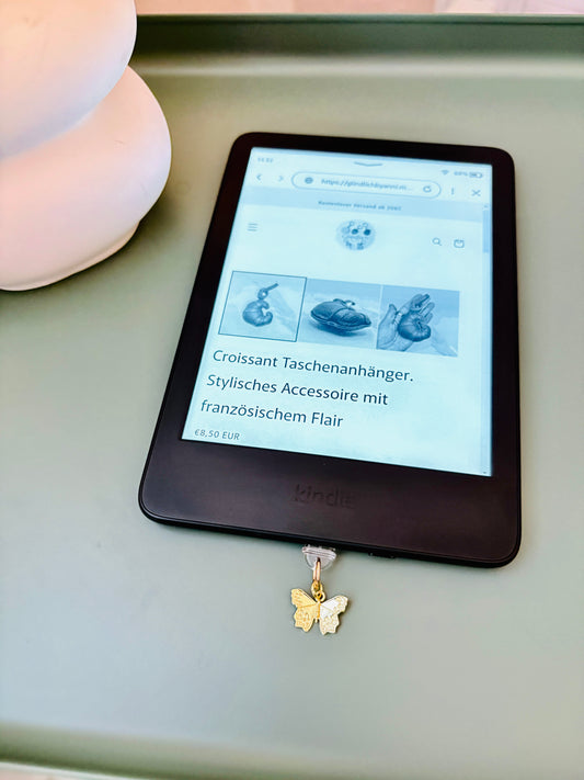 Schmetterling Charm aus Edelstahl. Minimalistisches Accessoire für Smartphone & Case.