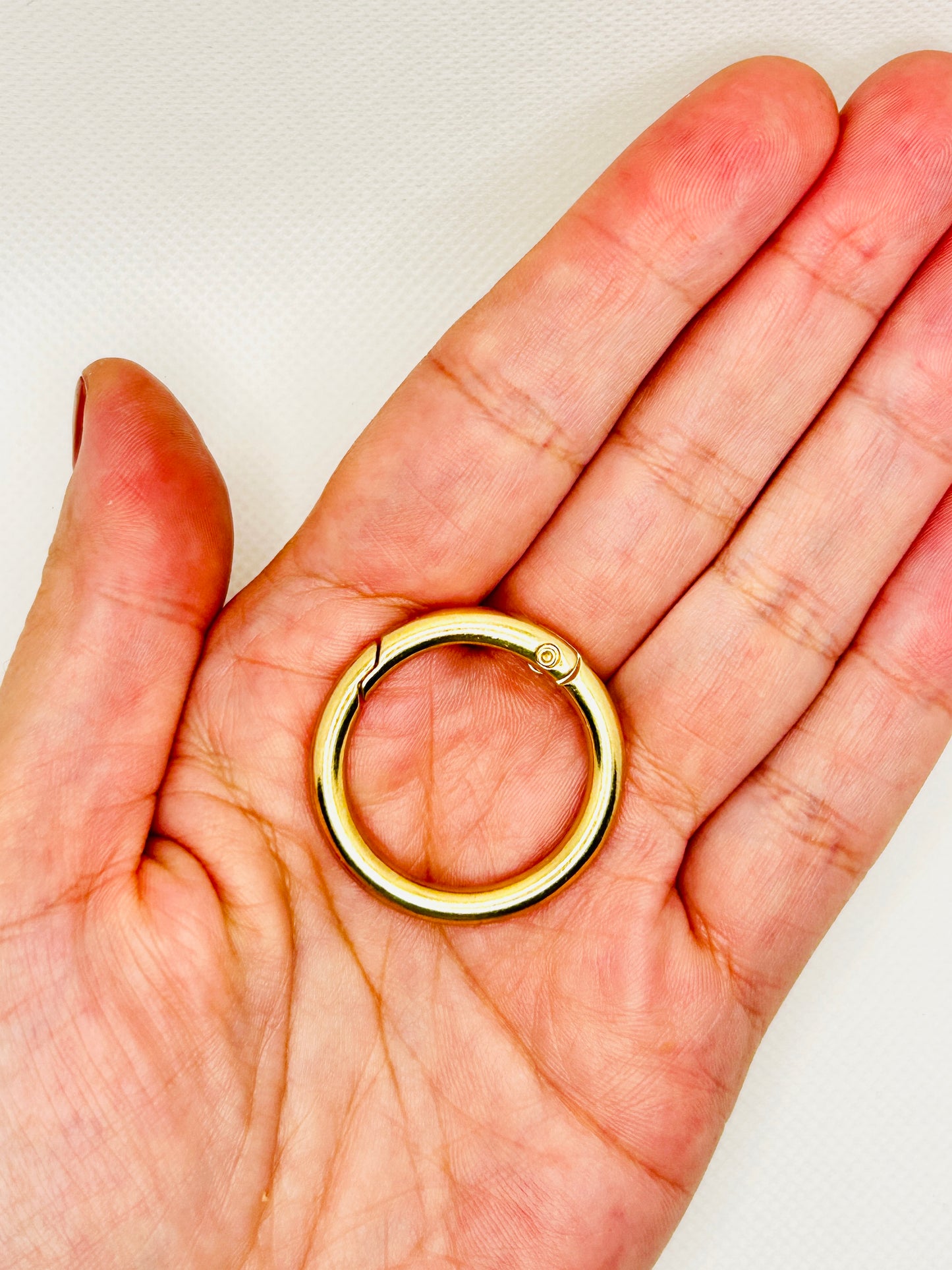 Metall Karabinerring 3cm. Schlüsselring für Taschenanhänger. Schmuckzubehör in Gold & Silber