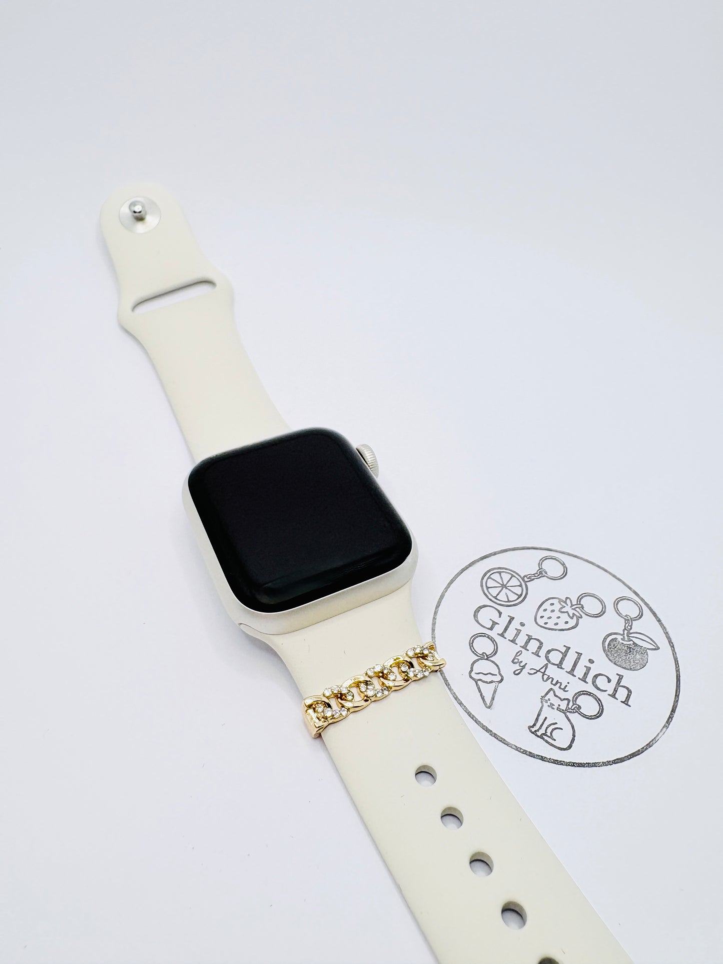 Smartwatch Charm „Kette“ in Gold oder Silber. Dein Glanzmoment fürs Handgelenk!