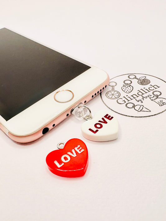 Be Mine Herz Charm. Romantisches Statement in Rot und Weiß