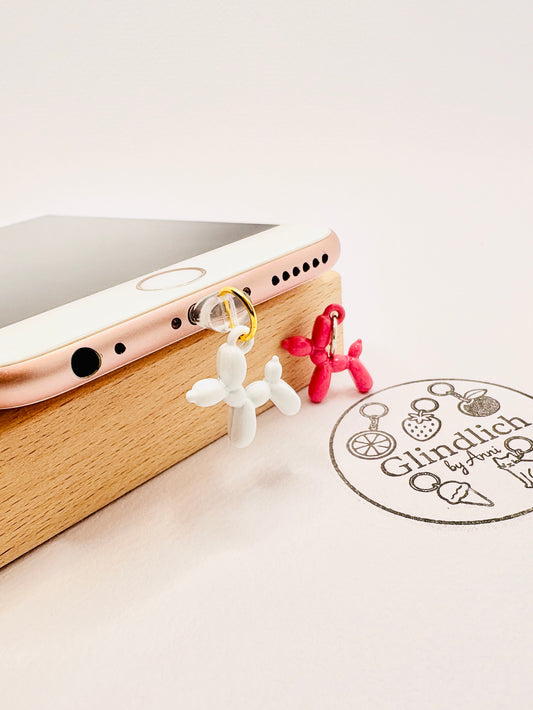 Ballon Hund Charm in verspielten Farben. Charm Anhänger im modernen Stil-Upgrade