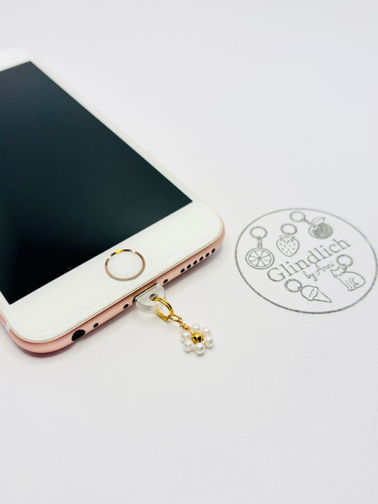 Perlenblume Charm mit schimmernden Perlen. Charm Anhänger für GLINDLICH elegante Momente