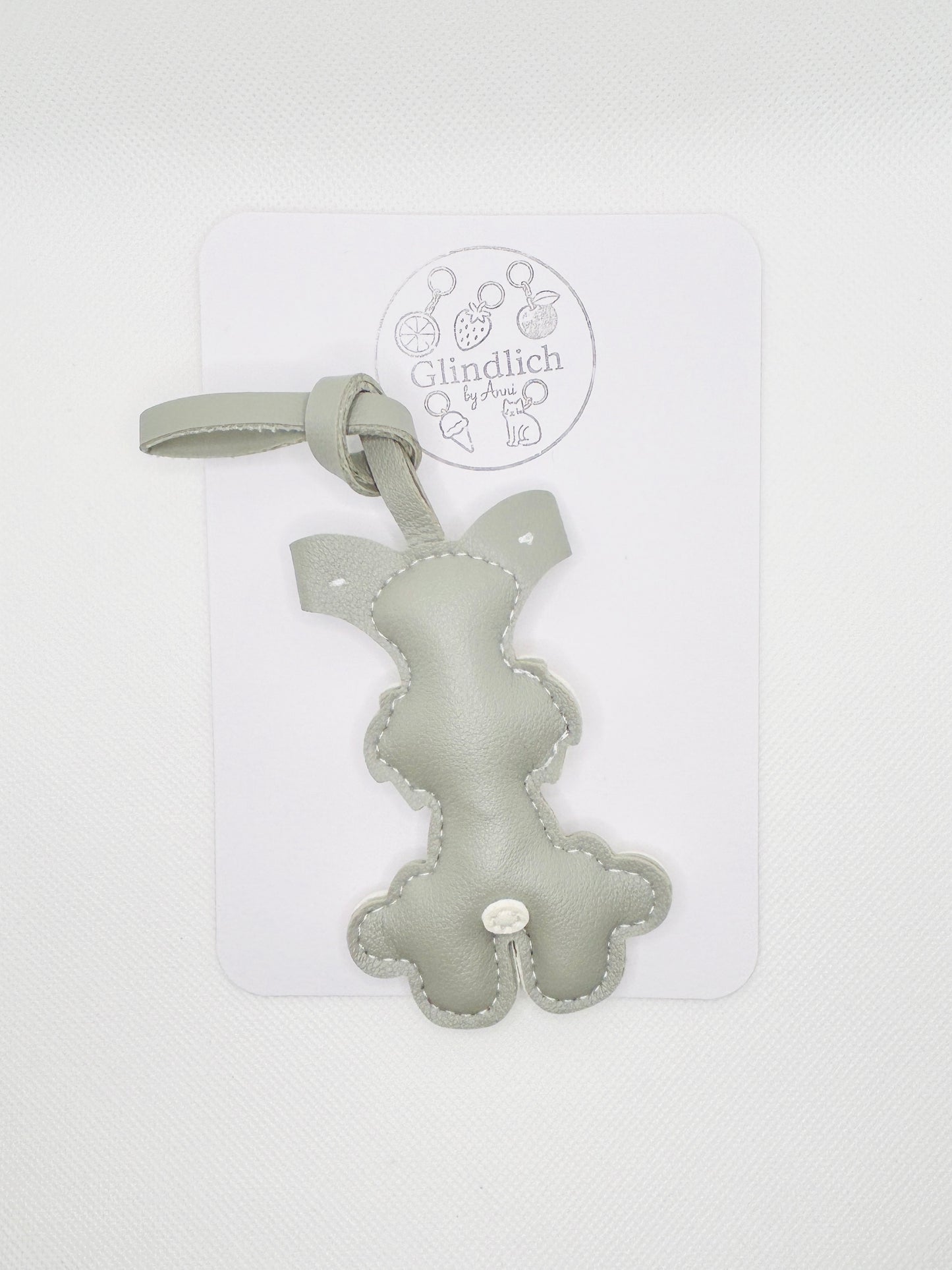 Schnauzer Hund Schlüsselanhänger. Kunstleder Taschenanhänger. Rucksack Anhänger Hundeliebhaber