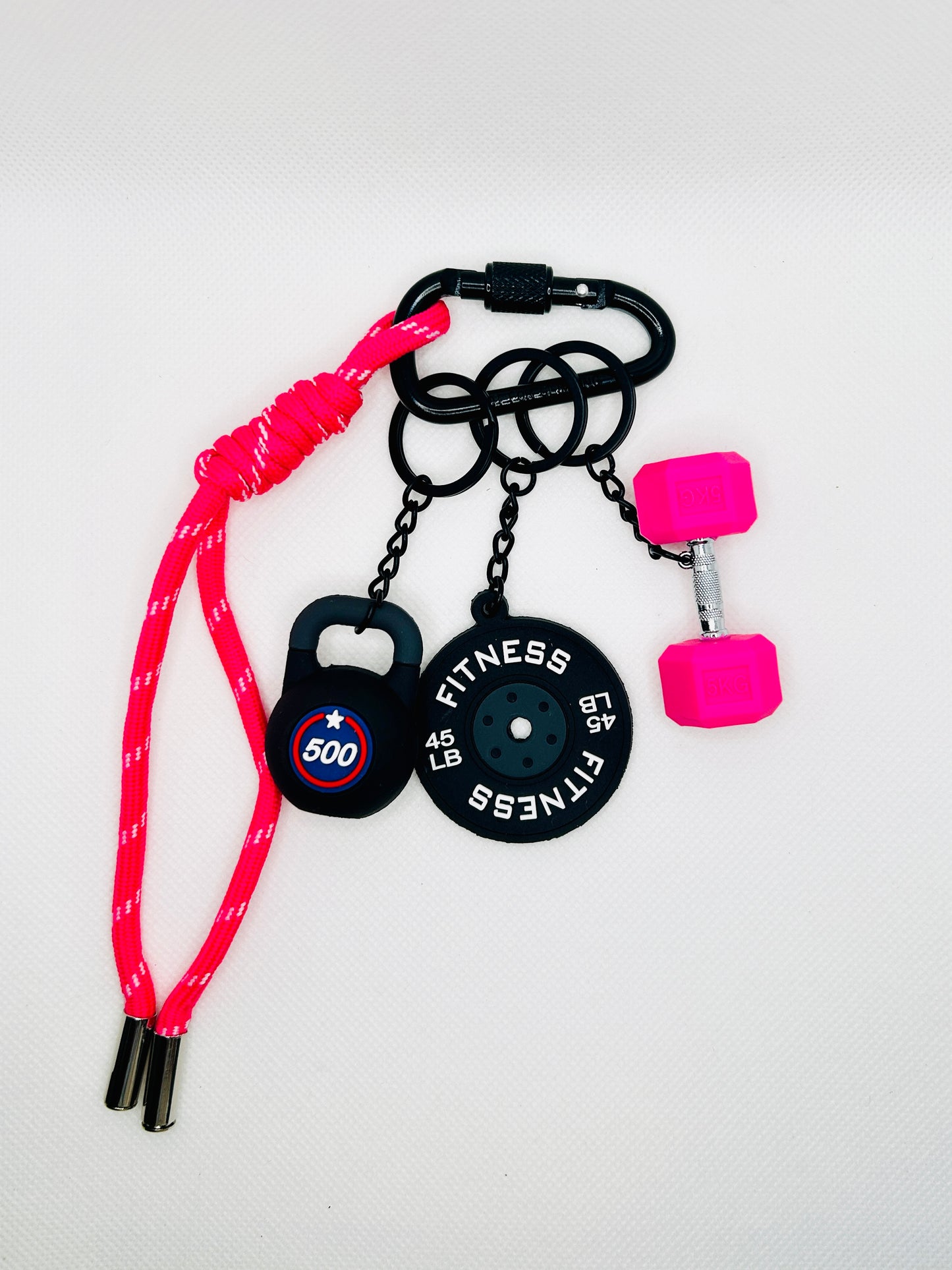 Sport Schlüsselanhänger Set Fitness Hantel Gewicht Wasserflasche Geschenk Männer Frauen Gym Accessoire