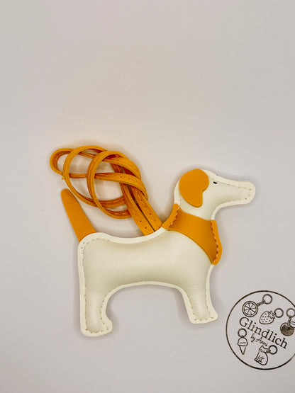 Hund Schlüsselanhänger. Kunstleder Taschenanhänger. Rucksack Anhänger Hundeliebhaber Geschenk.