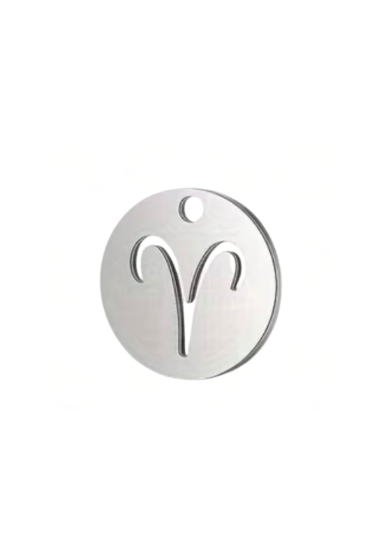 Sternzeichen Mini Charm 3D in Silber. Charm Anhänger mit astrologischem Symbol