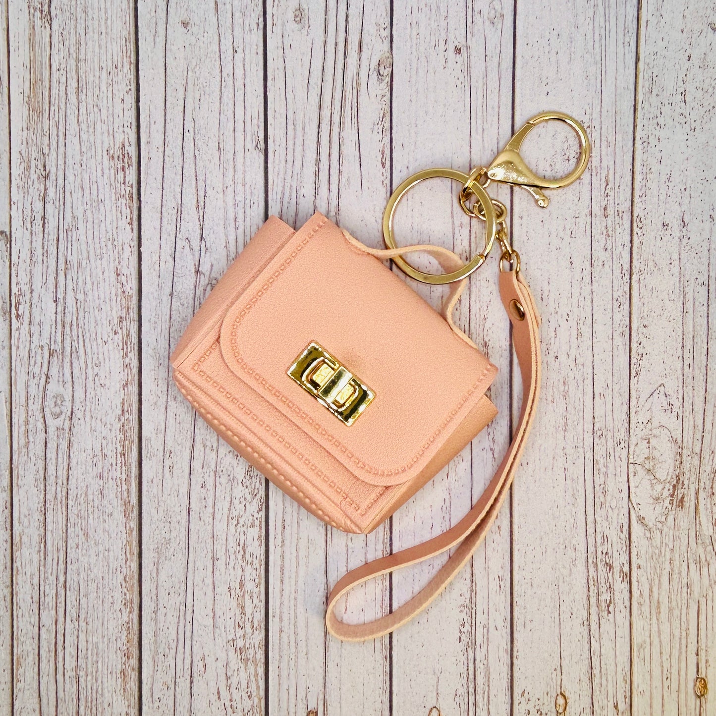 Mini Tasche Pastell mit Karabiner. Rosa, Lila oder Gelb, Etui & Bag Charm in einem
