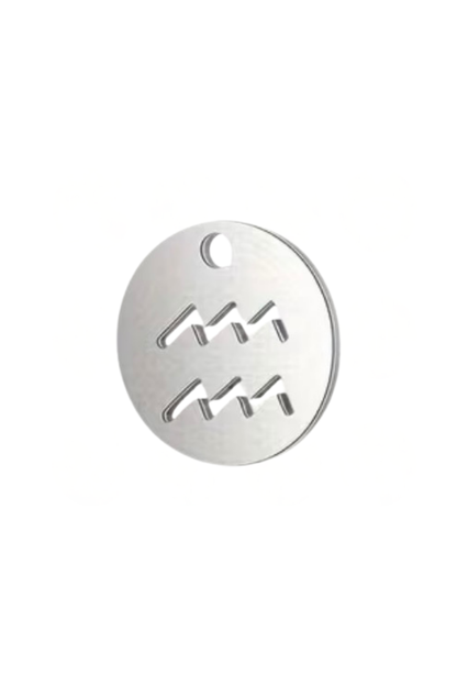 Sternzeichen Mini Charm 3D in Silber. Charm Anhänger mit astrologischem Symbol