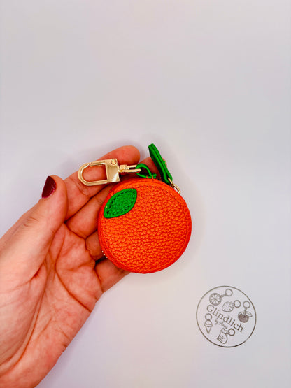 Fruchtige Mini Geldbörsen für Tasche und Schlüsselanhänger. Echtleder Optik. AirTag Tasche