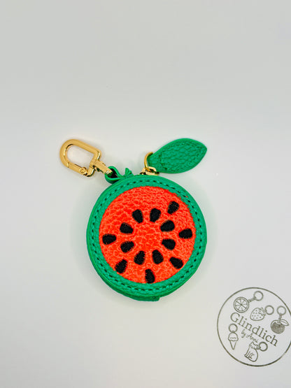 Fruchtige Mini Geldbörsen für Tasche und Schlüsselanhänger. Echtleder Optik. AirTag Tasche