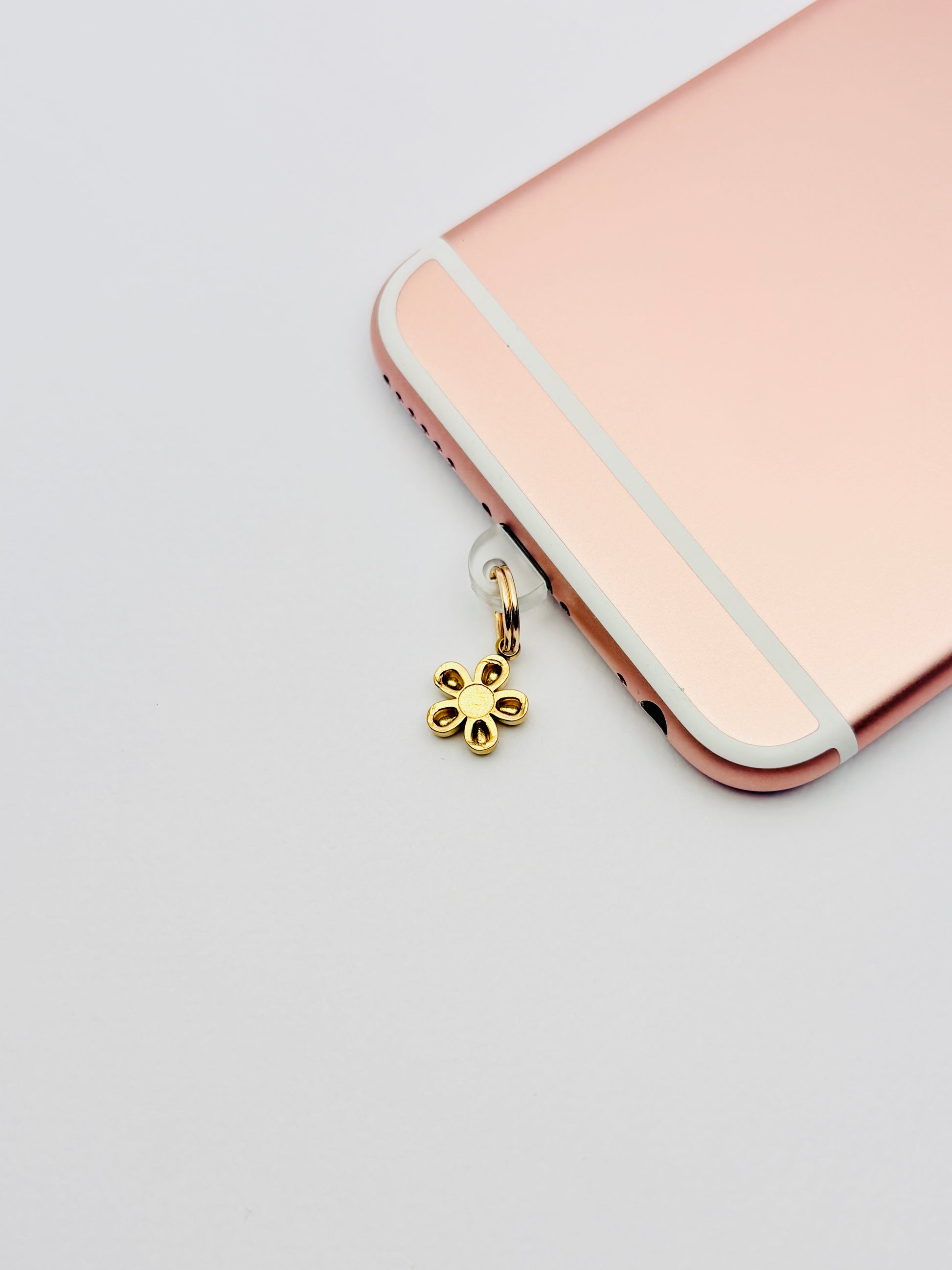 Kristallblüte Mini Charm von GLINDLICHbyAnni, funkelnder Handy-Charm mit Blüten-Motiv