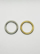 Metal carabiner ring, 3cm. Keyring for bag charms. Jewelry accessories in gold &amp; silver.