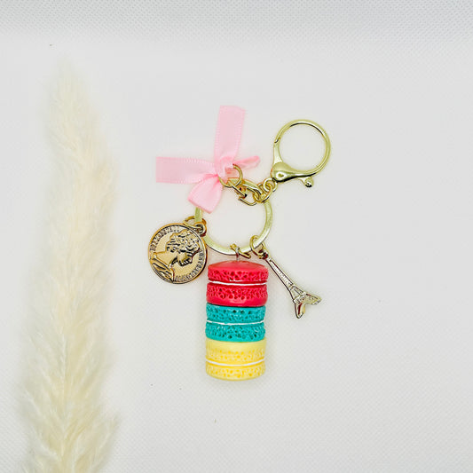 Macaron Schlüsselanhänger. Bunt, süß & stylisch für Tasche oder Schlüsselbund