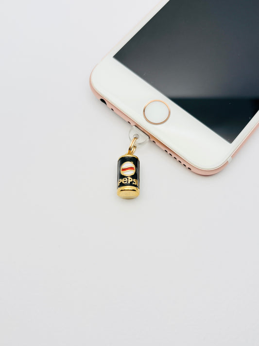 Pepsi Dose Mini Charm von GLINDLICHbyAnni, emaillierter Handy-Charm im Pop-Art-Design