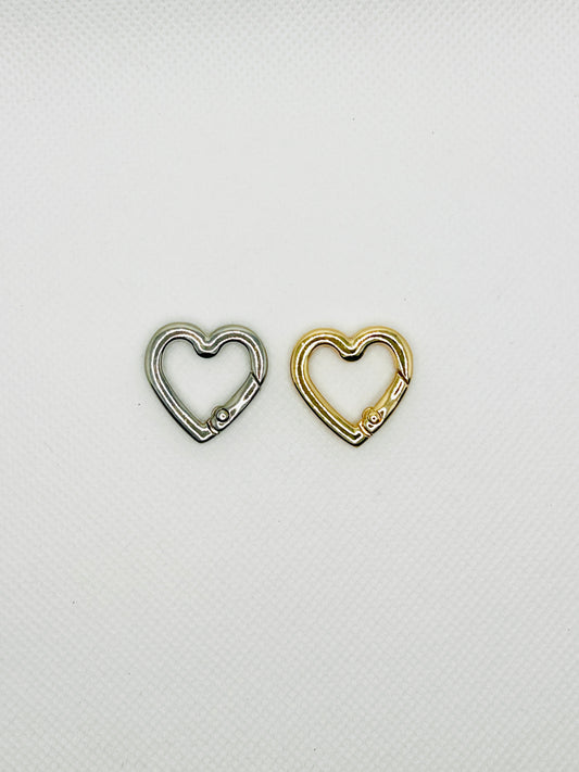 Herz Karabiner Gold oder Silber. Schlüsselanhänger Zubehör Taschenanhänger Schmuck DIY