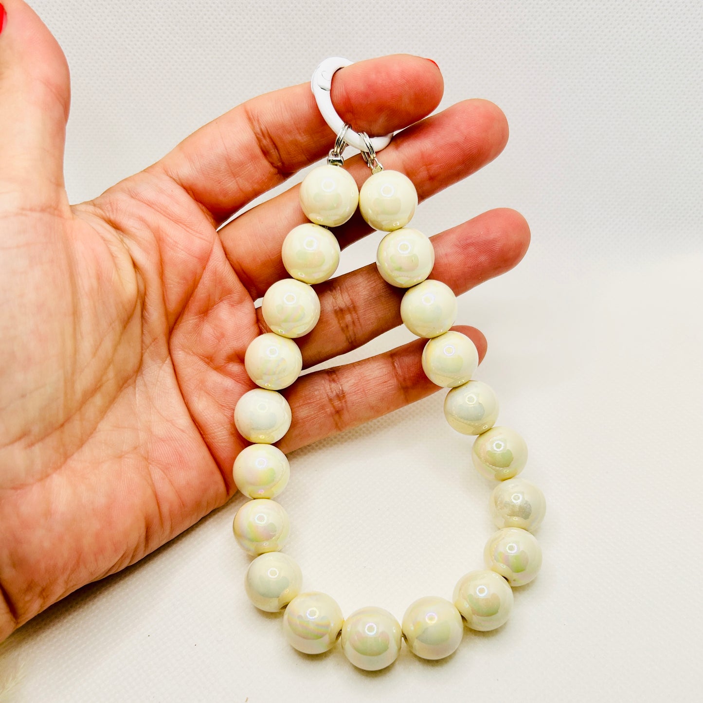 Perlenband Handykette Schlüsselanhänger Taschenanhänger. Charm für Smartphone, Bag & more