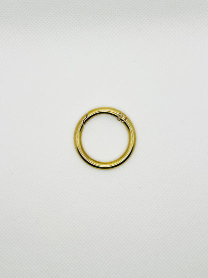 Metall Karabinerring 3cm. Schlüsselring für Taschenanhänger. Schmuckzubehör in Gold & Silber