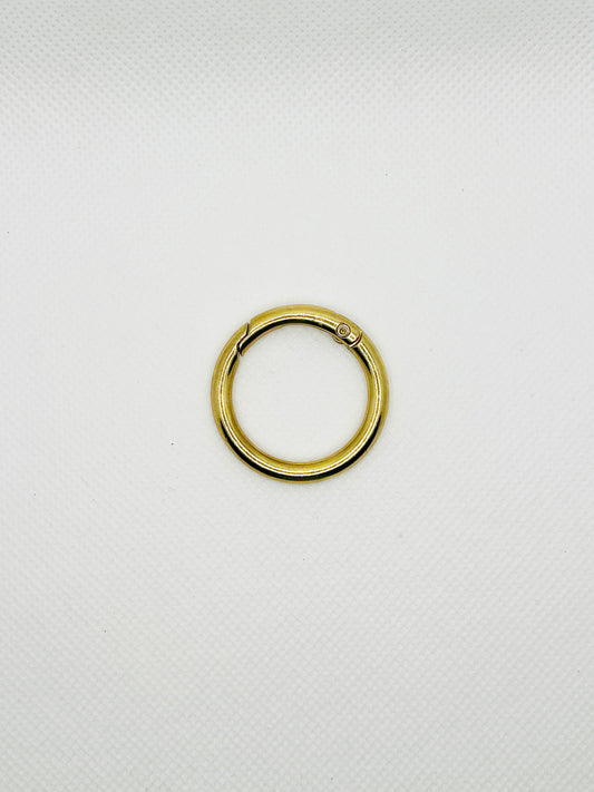 Metall Karabinerring 3cm. Schlüsselring für Taschenanhänger. Schmuckzubehör in Gold & Silber
