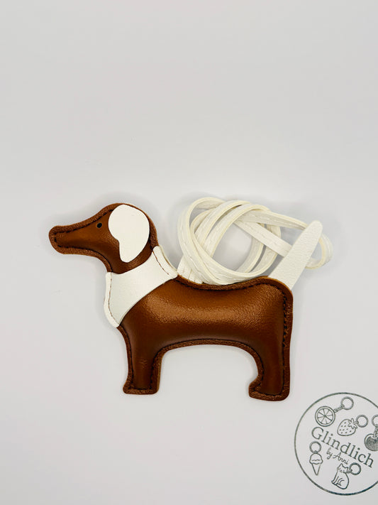 Hund Schlüsselanhänger. Kunstleder Taschenanhänger. Rucksack Anhänger Hundeliebhaber Geschenk.