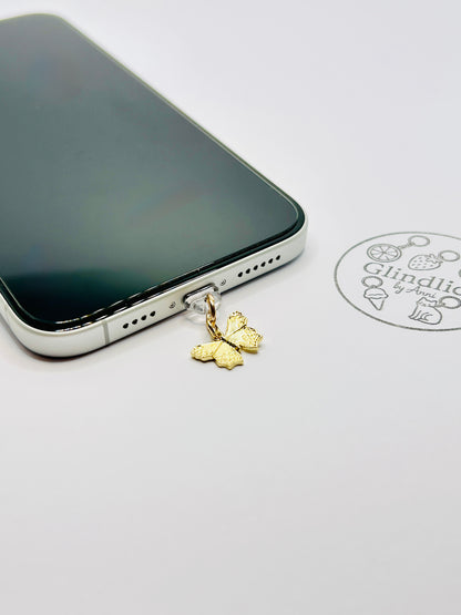 Schmetterling Charm aus Edelstahl. Minimalistisches Accessoire für Smartphone & Case.