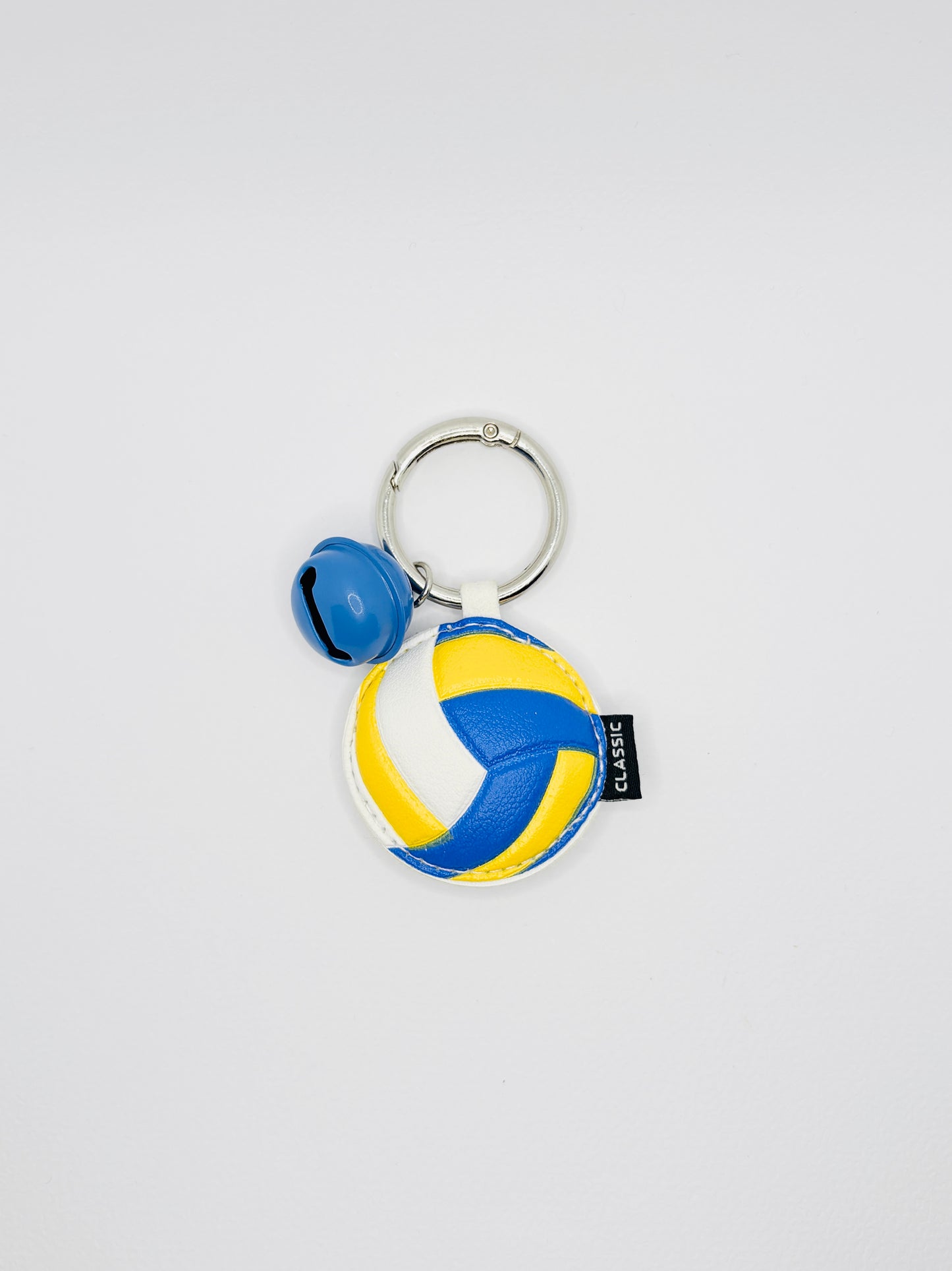 Sportball Bag Charm von GLINDLICHbyAnni aus Kunstleder mit Karabiner und Glöckchen, Motiv Volleyball, Baseball, American Football oder Billardkugel