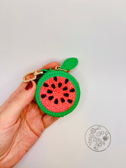 Fruchtige Mini Geldbörsen für Tasche und Schlüsselanhänger. Echtleder Optik. AirTag Tasche