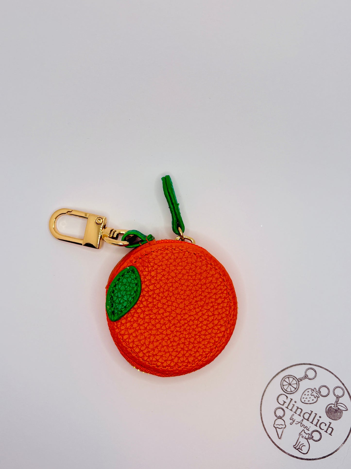 Fruchtige Mini Geldbörsen für Tasche und Schlüsselanhänger. Echtleder Optik. AirTag Tasche