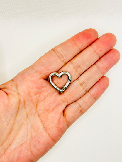 Herz Karabiner Gold oder Silber. Schlüsselanhänger Zubehör Taschenanhänger Schmuck DIY