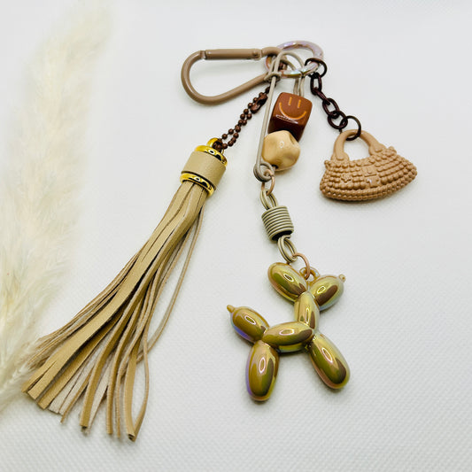 Ballonhund Bag Charm Set. Zeitlose Erdtöne für deinen Alltag.