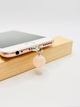 Rose Quartz Bead Mini Charm. For those who love timeless elegance.