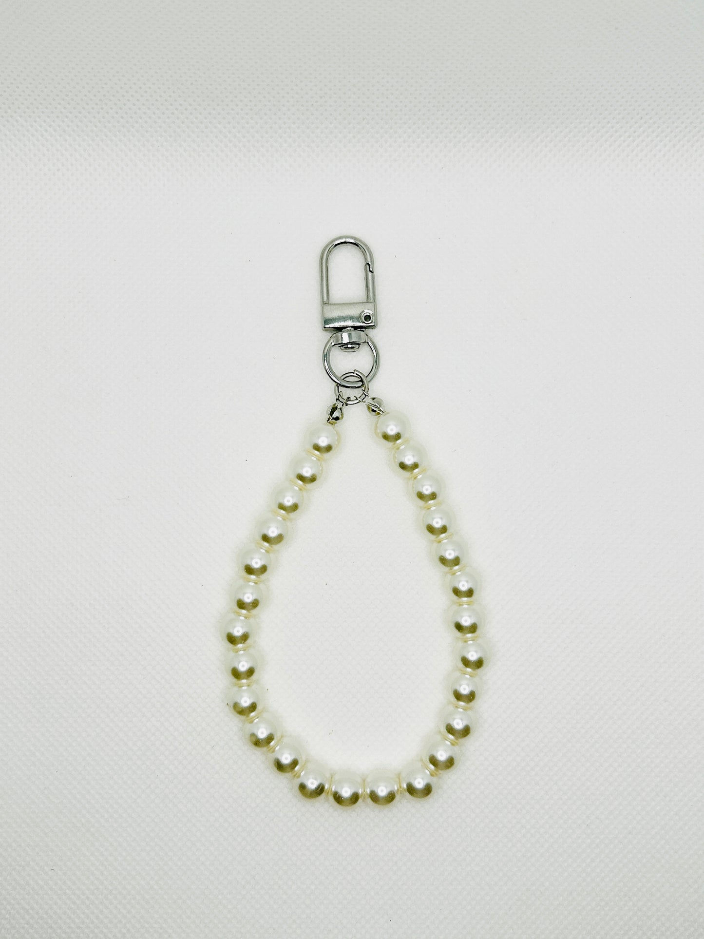 Perlenanhänger mit Karabiner. Schlüsselanhänger Zubehör. Bag Charm Gold oder Silber