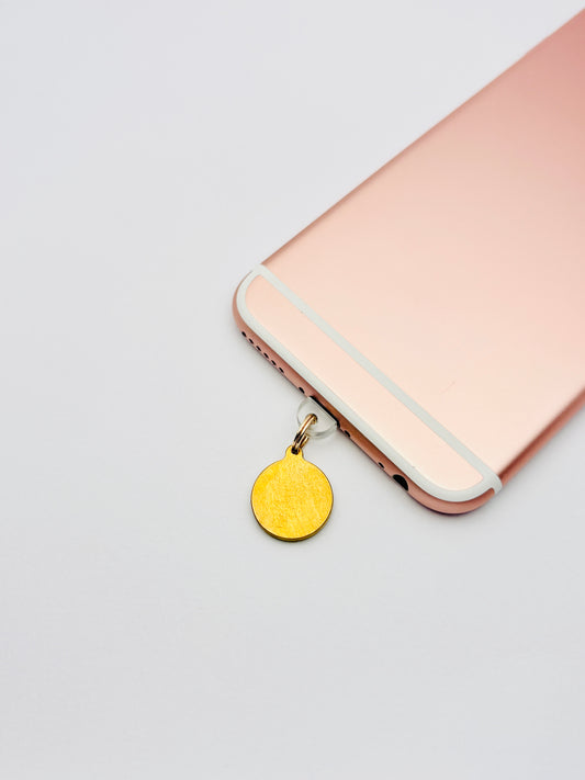 Mond & Sonne Kompass Mini Charm von GLINDLICHbyAnni, vergoldeter Handy-Charm mit Kompass-Motiv