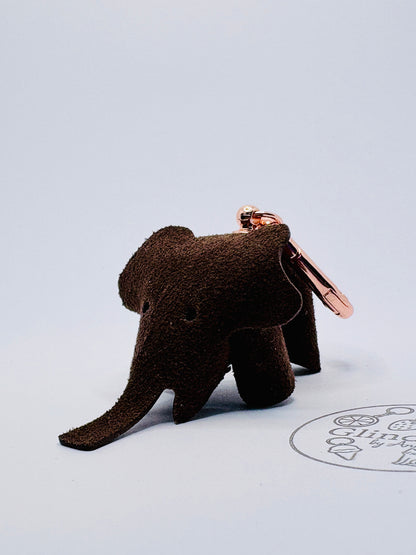 Echtleder Elefant Anhänger für Taschen und Schlüssel Glindlich Bag Charm