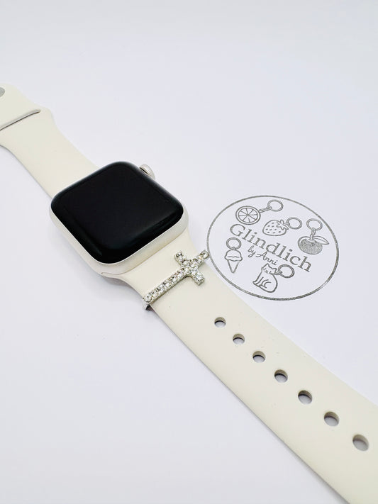 Smartwatch Charm „Kreuz“ in Gold oder Silber. Dein Glanzmoment fürs Handgelenk!