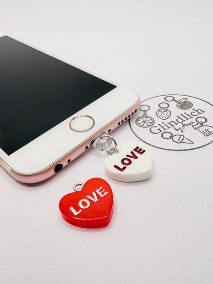 Be Mine Herz Charm. Romantisches Statement in Rot und Weiß
