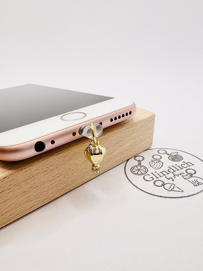 Heißluftballon Charm mit Kristall. Anhänger für Abenteurer und Reiselustige