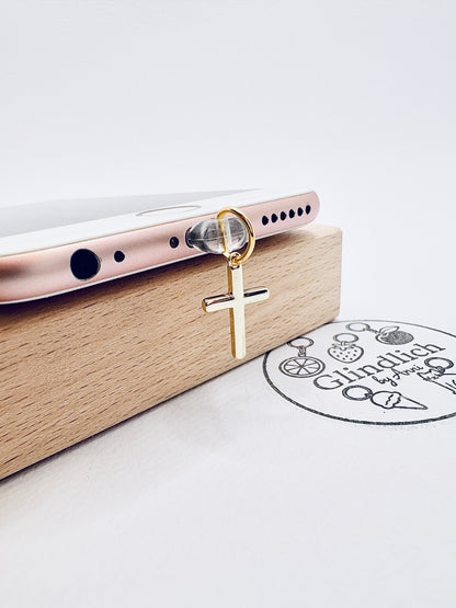 Kreuz Mini Charm in Gold. Schutz, Hoffnung und innere Stärke.