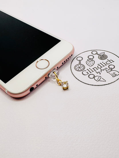 Funkelnder Kristall Charm. Elegantes Schmuckstück für dein Handy