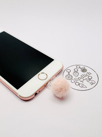 Rosa Pompom Charm mit weicher Haptik. Charm Anhänger für ein flauschiges Upgrade