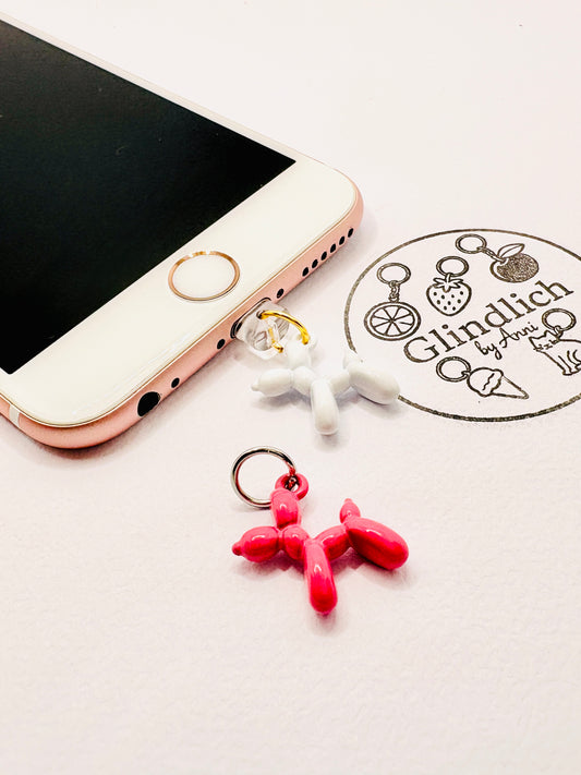 Ballon Hund Charm in verspielten Farben. Charm Anhänger im modernen Stil-Upgrade