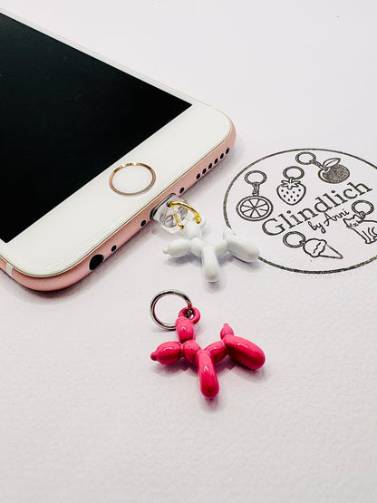Ballon Hund Charm in verspielten Farben. Charm Anhänger im modernen Stil-Upgrade