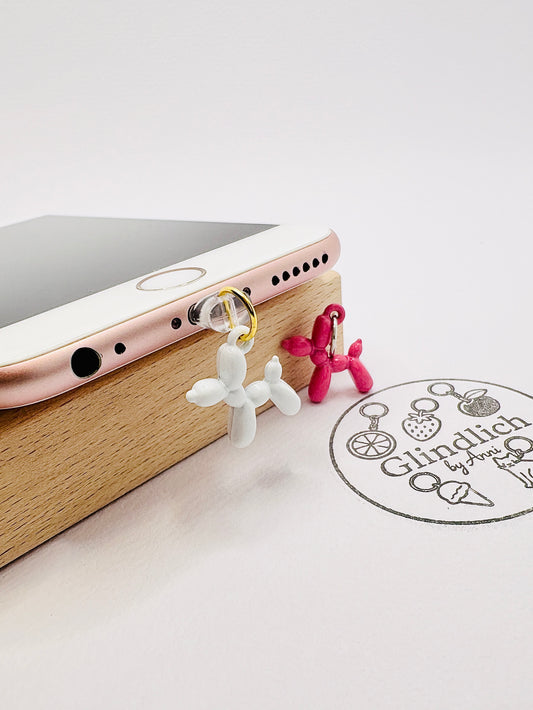 Ballon Hund Charm in verspielten Farben. Charm Anhänger im modernen Stil-Upgrade