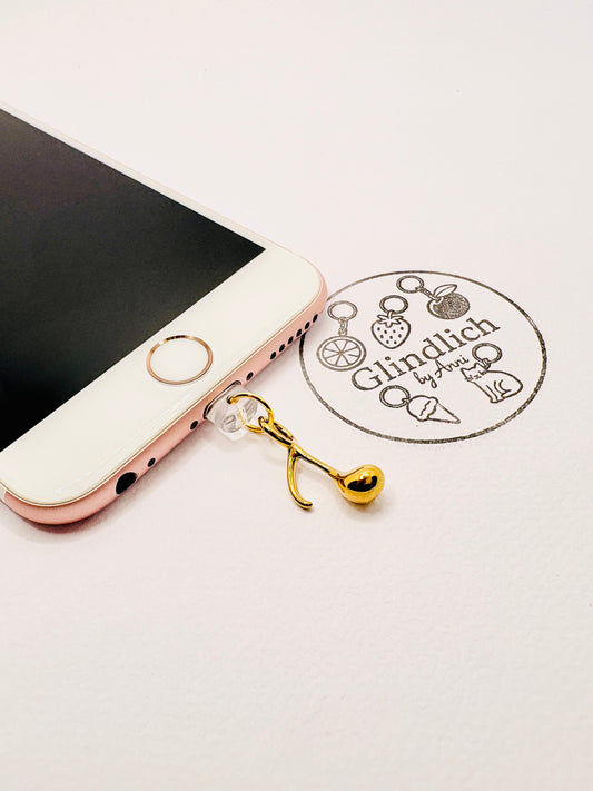 Goldene Musiknote Charm. Charm Anhänger für Musikliebhaber:innen