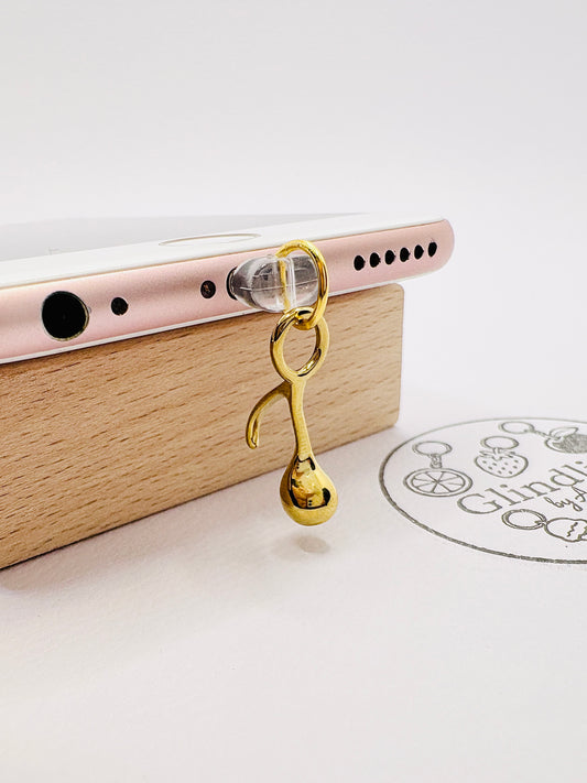 Goldene Musiknote Charm. Charm Anhänger für Musikliebhaber:innen