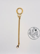 Gold-plated carabiner. Accessories for bag charms and keychains.