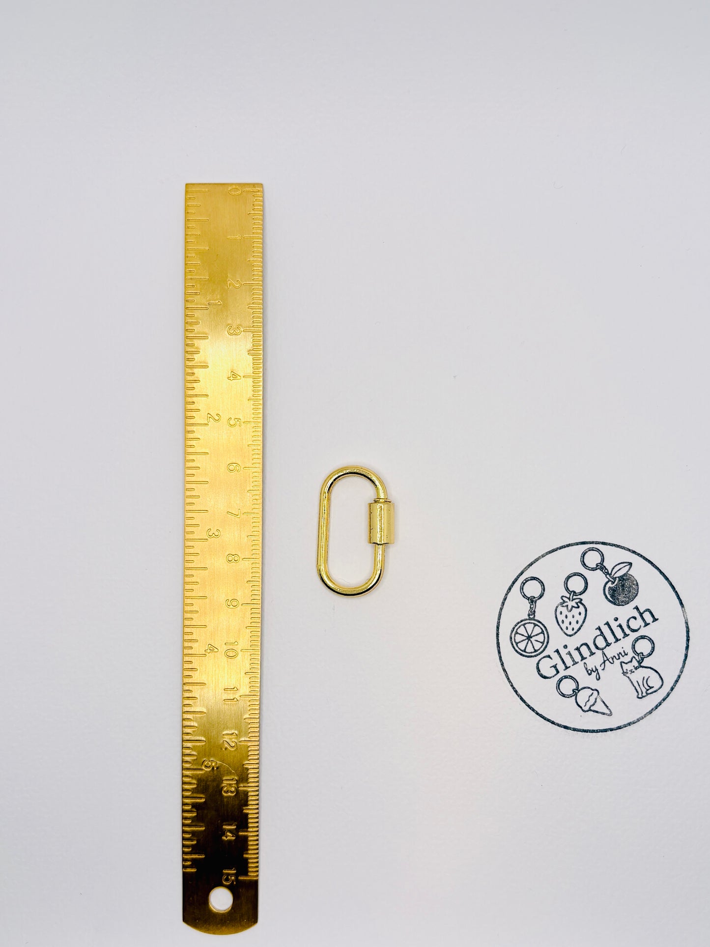 Ovale Mini Karabiner-Verschluss (vergoldet)