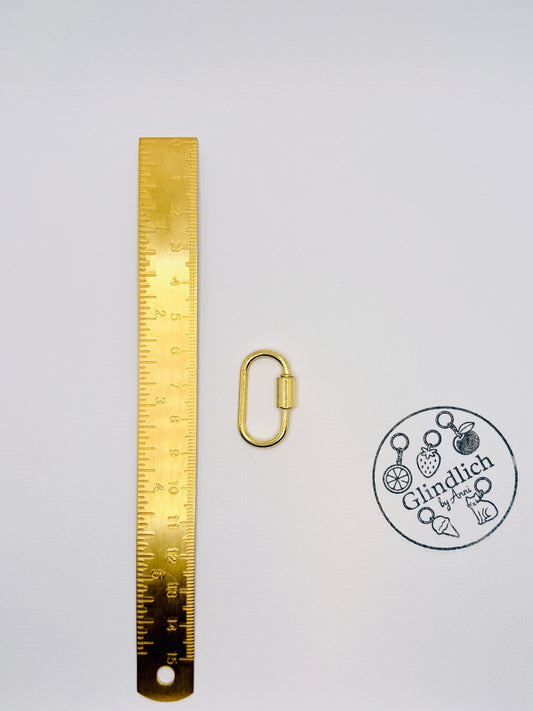 Ovale Mini Karabiner-Verschluss (vergoldet)