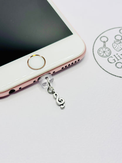 Mini Charm Notenschlüssel. Charm Anhänger für Musikliebhaber:innen