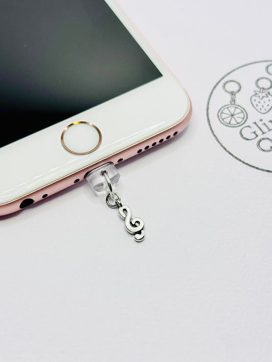 Mini Charm Notenschlüssel. Charm Anhänger für Musikliebhaber:innen