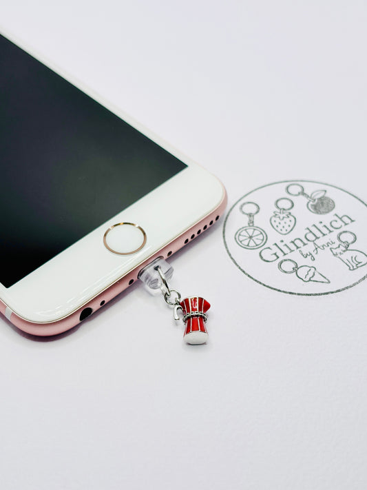 Mini Charm rote Mokkakanne. Charm Anhänger für Kaffeeliebhaber:innen